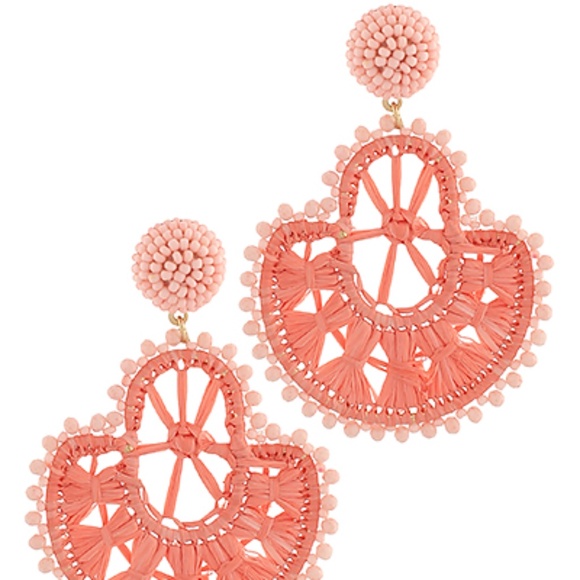 Dotted Crochet Pattern Drop Earrings - Picture 3 of 4